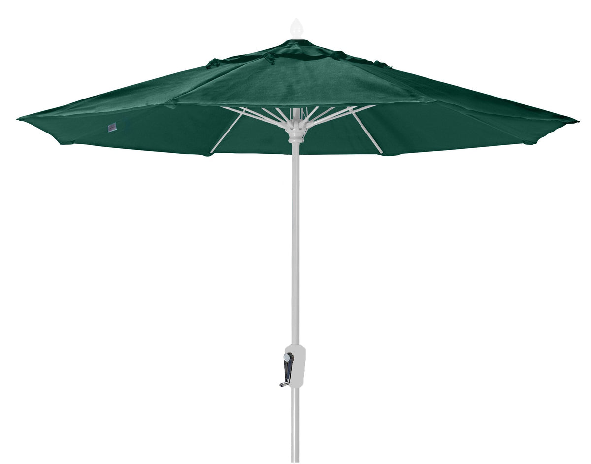 Fiberbuilt Umbrellas 7Mcrw-8603 Market Umbrella, 7.5' Diameter Marine Grade Canopy, Forest Green