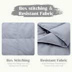 Puredown Soft Feather Down Throw Blanket Lightweight Packable Couch Throw For Indoor And Outdoor Use, 50''X70'', Sliver Gray
