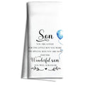 KUIKYGJUU Son Gift Kitchen Towels 16x24 Inch, Son Gifts for Birthday from Mom Dad, Fathers Day Graduation Gifts for Sons Hand T