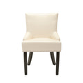 Safavieh Mercer Collection Christine Cream Leather Nailhead Dining Chair, Set of 2