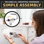Bathroom Toilet Paper Holder Wall Mount Design - Stainless Steel Toilet Tissue Holder With Simple One Handed Operation - Easy To