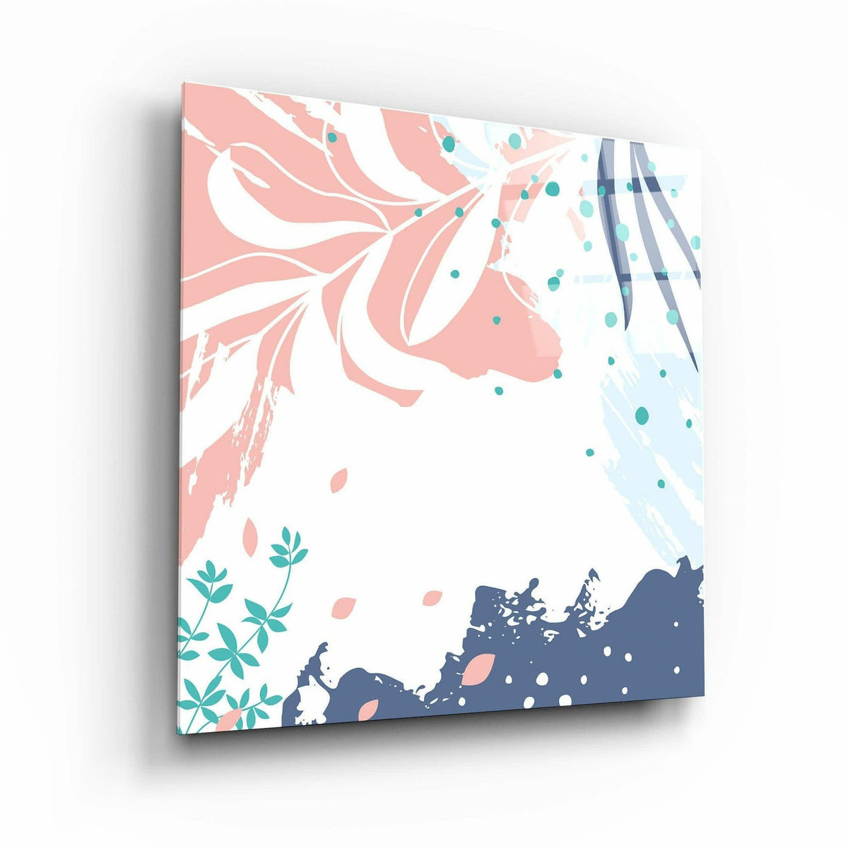 DesignSkinz Glass Wall Art for Living Room, Bedroom, Office, Study, Shelf (17x17inch)  Pastel Patterns V3