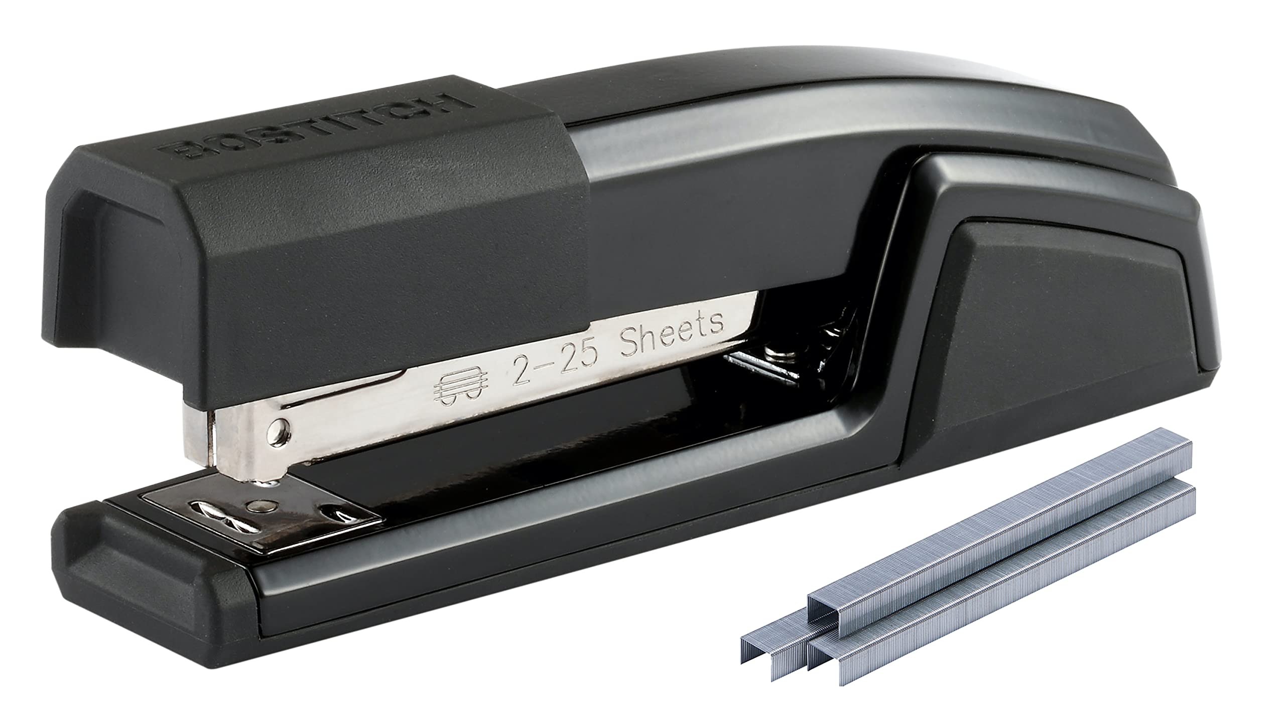 Bostitch Office Epic All Metal 3 In 1 Stapler With Integrated Remover & Staple Storage, Black (B777-Blk)