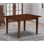 East West Furniture MLT-MAH-T Milan Dining Room Table - a Rectangle kitchen Table Top with Butterfly Leaf, 36x54 Inch, Mahogany