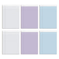 Tops 8.5 X 11 Legal Pads, 6 Pack, Prism Brand, 2 Gray/2 Blue/2 Purple, Wide Ruled, 50 Sheets Per Writing Pad, Made In The Usa (6