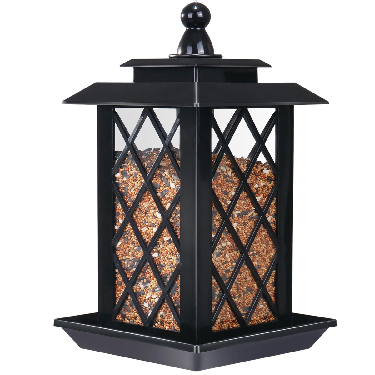 Vivace Large Bird Feeders For Outdoors Hanging Bird Feeder, 3.2Lb Capacity Seed Feeder Lantern Wild Bird Feeders For Outside Han