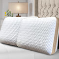 Sofslee Memory Foam Pillows Set Of 2 Standard Size Medium Firm Pillows 2 Pack For Sleeping,Orthopedic Bed Pillows For All Sleepe