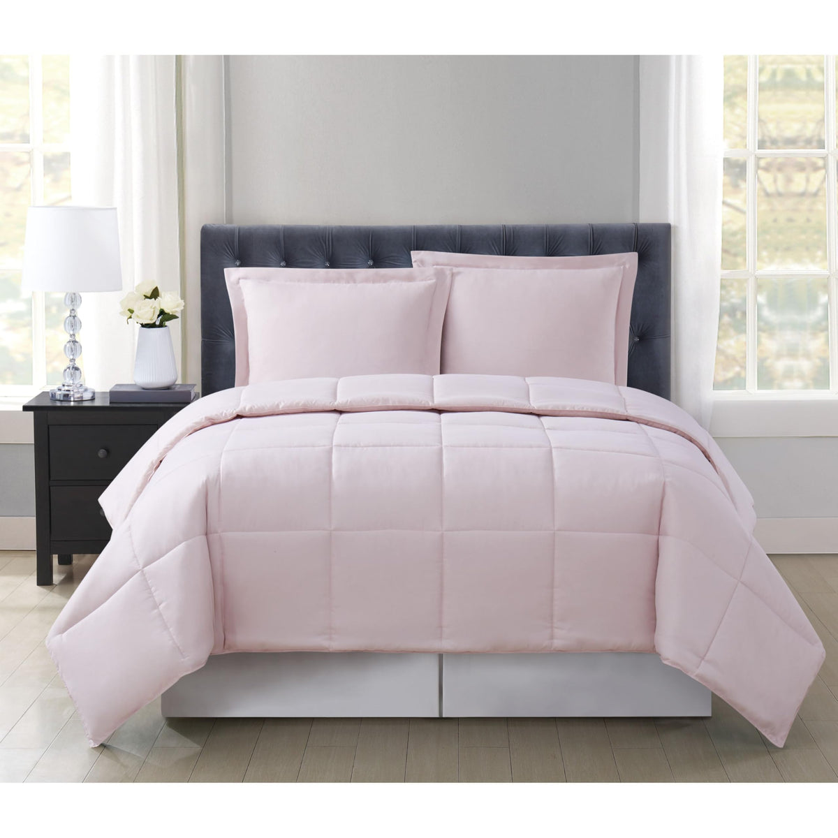 Truly Soft Everyday Reversible Blush Full/Queen 3 Piece Comforter Set