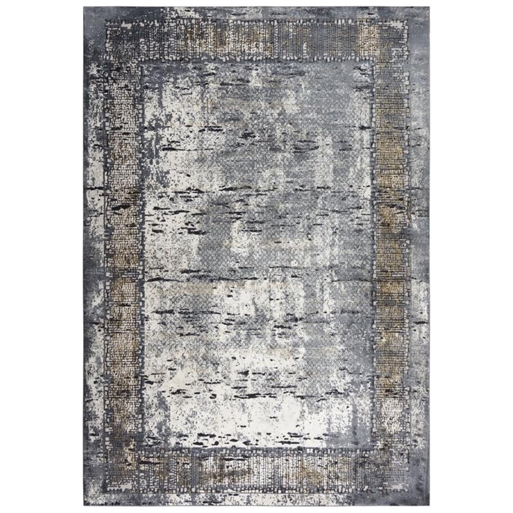 Spring 8'6" X 11'10" Abstract Beige/Charcoal/Black/Gray/Brown Power-Loomed Rug