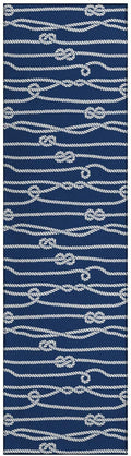 Dalyn Indoor Outdoor Harbor Ha7 Navy Washable 2'3" X 7'6" Runner Rug Ha7Na2X8