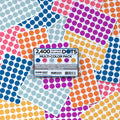 Sunburst Systems 7068 Color Coding Dots 2400 Count Label Sticker, Color Sticker Dots, Blank Price Sticker, Office And Classroom
