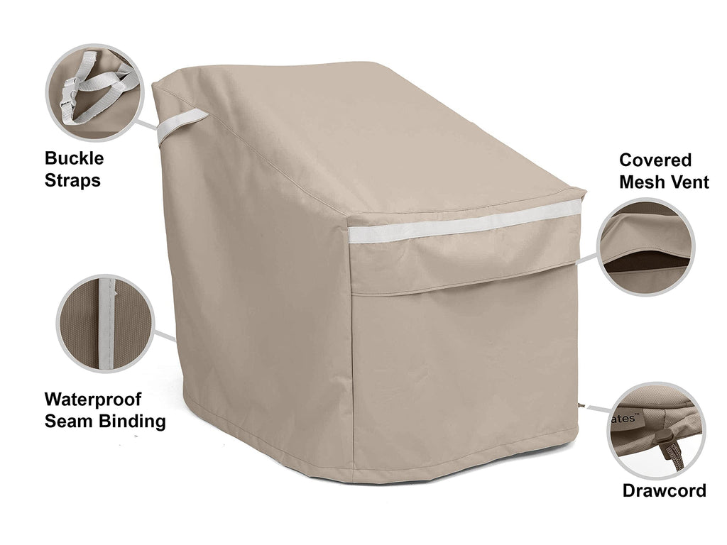 Covermates Outdoor Chair Cover - Premium Polyester, Weather Resistant, Drawcord Hem, Seating And Chair Covers, 25W X 28D X 36H, Clay