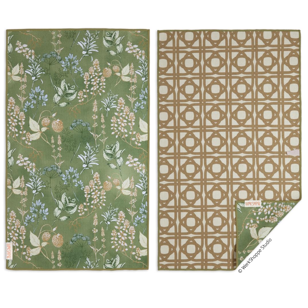 WerkShoppe Kitchen Herbs Microfiber Towel