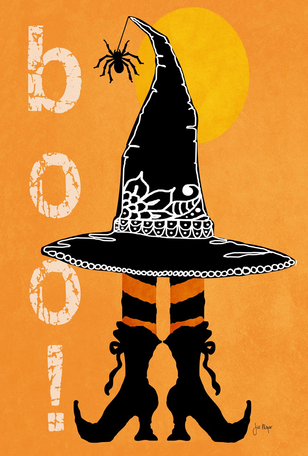 Toland Home Garden 12X18 Inch Double Sided Garden Flag Halloween Flag, Boo Boots Spooky Halloween Garden Flag For Outdoor Yard F