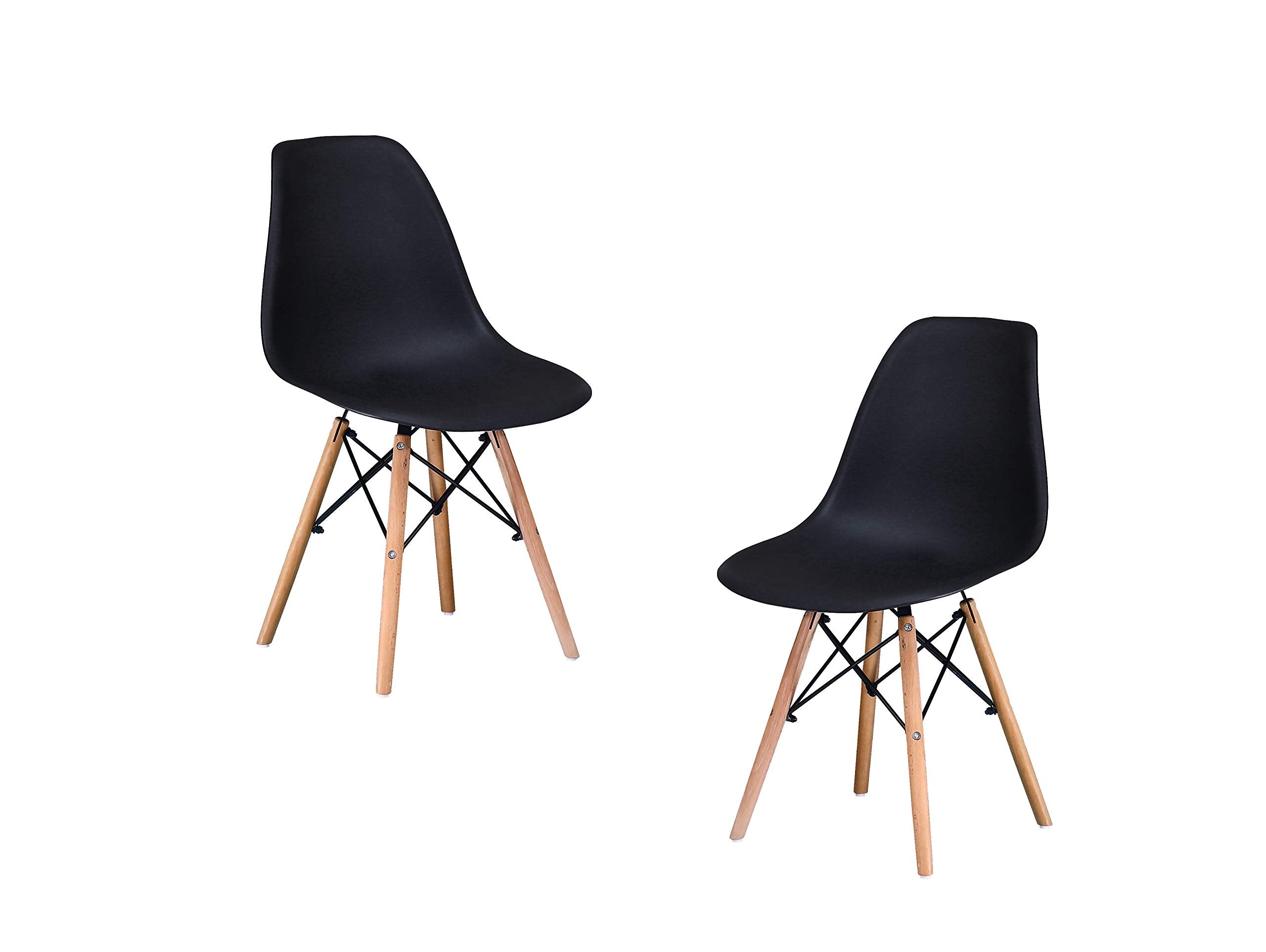 Best Master Furniture Gwenyth Mid-Century Urban Dining Chairs Set Of 4, Black