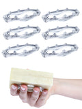 SoapStandle Bar Soap Gripper No Goo or Mess Soap Holder for Bath and Showers 6 Pack, Clear