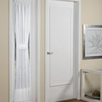 No. 918 Emily Sheer Voile Rod Pocket Door Sidelight Curtain Panel, 28'' X 72'', White