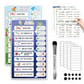 Upgraded 2 In 1 Bedtime/Morning Routine Chart For Kids Toddlers, Magnetic Chore Chart For Kids, Cute Visual Schedule For Kids Sc