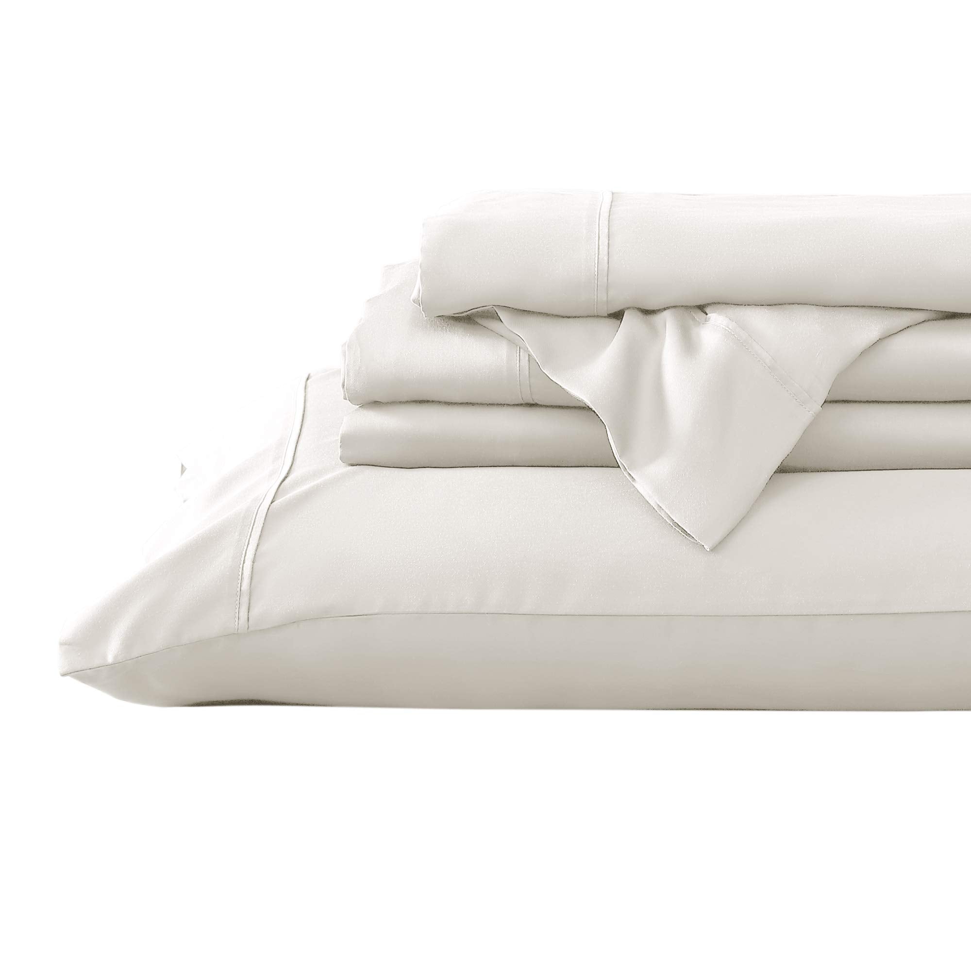 Valeron 100% Tencel Modal Sateen Woven-Luxuriously Soft, Breathable, Cooling Beech Tree Fiber-Sheet Set, Full, White