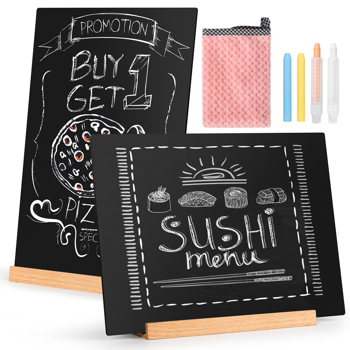 Small Chalkboard Signs 8 X 12 Inch Tabletop Blackboard Chalk Board Signs With Stand Food Signs Menu Board For Buffet Kitchen Res
