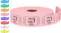 Tacticai 1000 Raffle Tickets, Meal, Pink (8 Color Selection), Single Roll, Ticket For Events, Food, Class Reward, Fundraiser & P