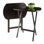 Winsome Cade Oversize Snack Table 2-Piece Set, Coffee Finish, Solid/Composite Wood ?23.62W x 15.75D x 25.43H