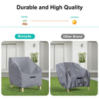 Brosyda Patio Chair Covers For Outdoor Furniture Waterproof 2 Pack, Lawn Chair Covers Heavy Duty Patio Furniture Covers, Large Covers For Lounge Lawn Deep Seat 38' W X 31' D X 29' H-Gray