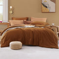 Wrensonge Terracotta Full Size Comforter, 7 Pieces Soft Full Size Comforter Sets- Full Comforter Fitted Sheet, Flat Sheet, 2 Pil