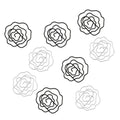 Yyangz 2Boxes 24Pcs Office Supply Accessories, Rose Shape Paper Clips, Large Paper Clips Non-Skid Smooth Finish Steel Wire (Blac