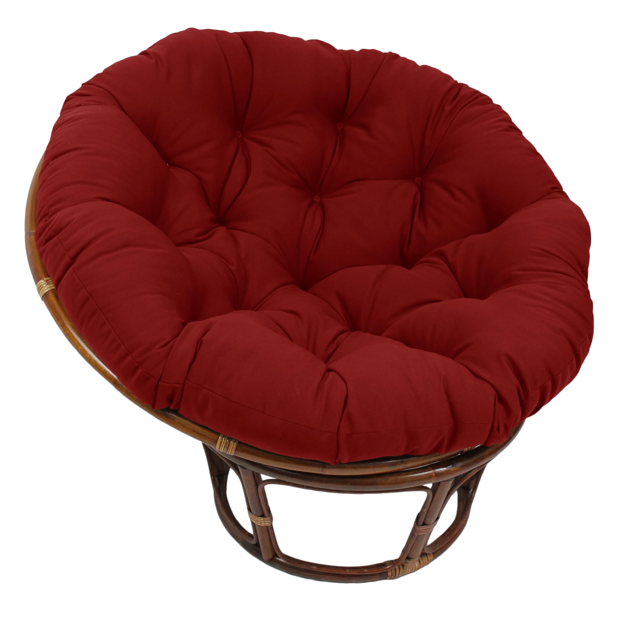 Blazing Needles Twill Papasan Cushion, 1 Count (Pack of 1), Ruby Red