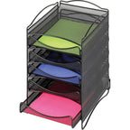 Safco Products 9432Bl Onyx Mesh Literature Organizer, 5 Drawer, Black