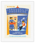 Disneyland - Tomorrowlands Carousel of Progress - Vintage Advertising Poster c.1967 - Fine Art Rolled Canvas Print 16in x 20in