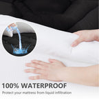 Elven Home Mattress Topper Twin Xl College Dorm, Waterproof Mattress Protector Cover Padded, Extra Long Twin Cooling Mattress Pa