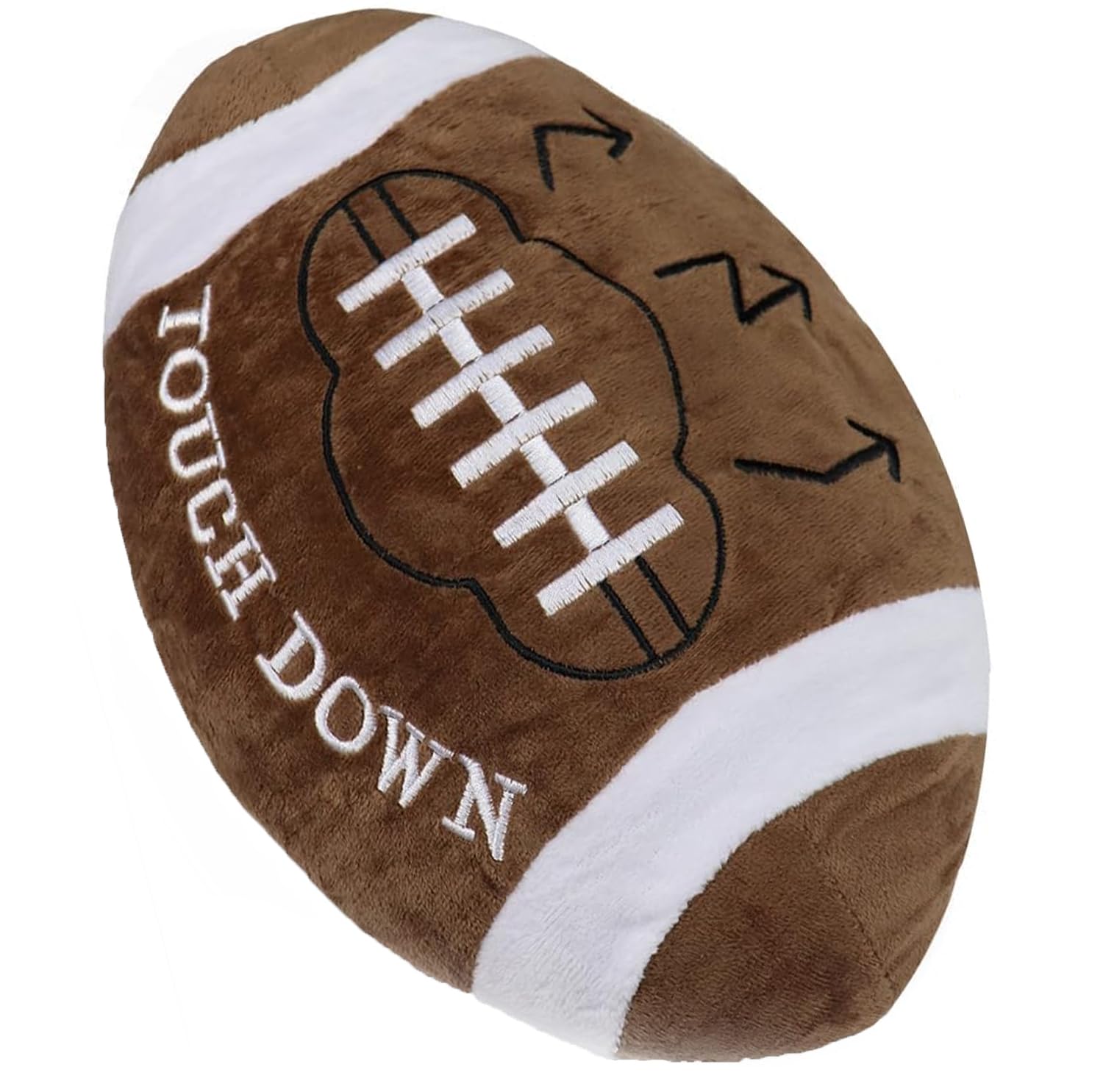 Giftexpress 12-Inch Plush Football Throw Pillow - Stuffed Soft Toy, Game Day Room Decor, Football Theme Cushion For Kids & Sport