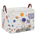 XHWZOF Outer Space Astronaut Nursery Basket with Inspirational Quotes ,Boy Planets Rocket Storage Bin for Baby Nursery Kids Bedr