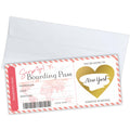 Surprise Reveal Ticket Gift For Valentine'S Day, Diy Scratch Off Boarding Pass Gift Ticket Set With Envelopes, Travel Ticket, Pl