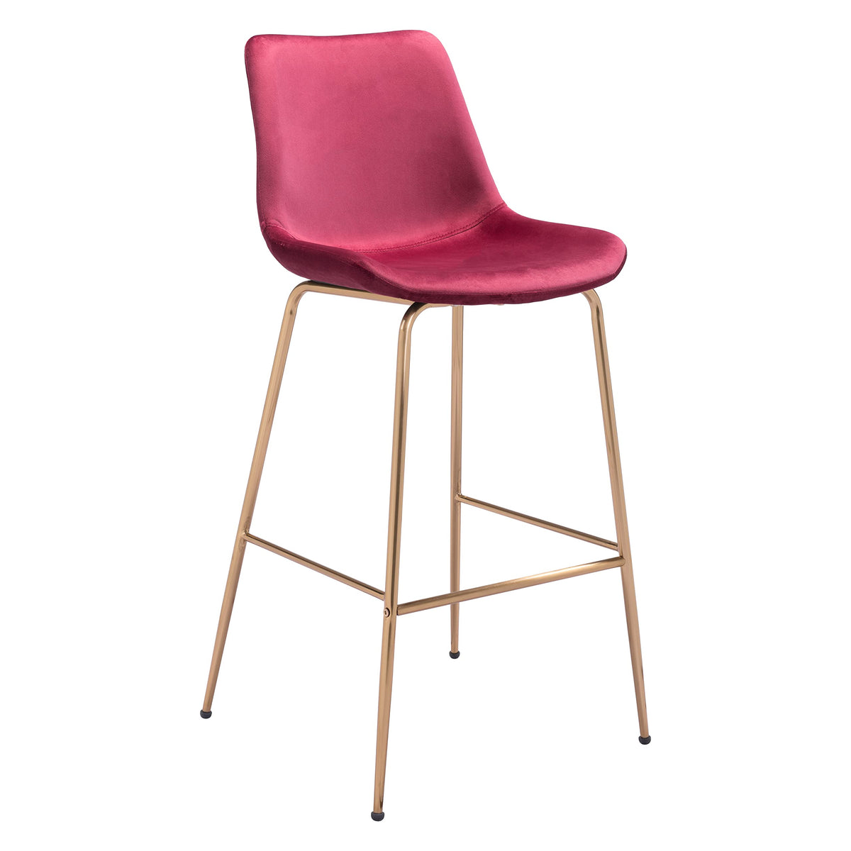 Zuo Tony Barstool Red & Gold