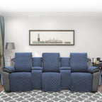 Easy-Going Recliner Sofa Cover With Console, Reversible Couch Cover For Living Room, Split Sofa Cover For Each Seat With Elastic