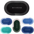 Klick N Shop Quick Dry Bathroom Mat NonSlip | Super Absorbent Water Soaking Rubber Backing Floor Mat | Soft NonSkid Oval Bath 