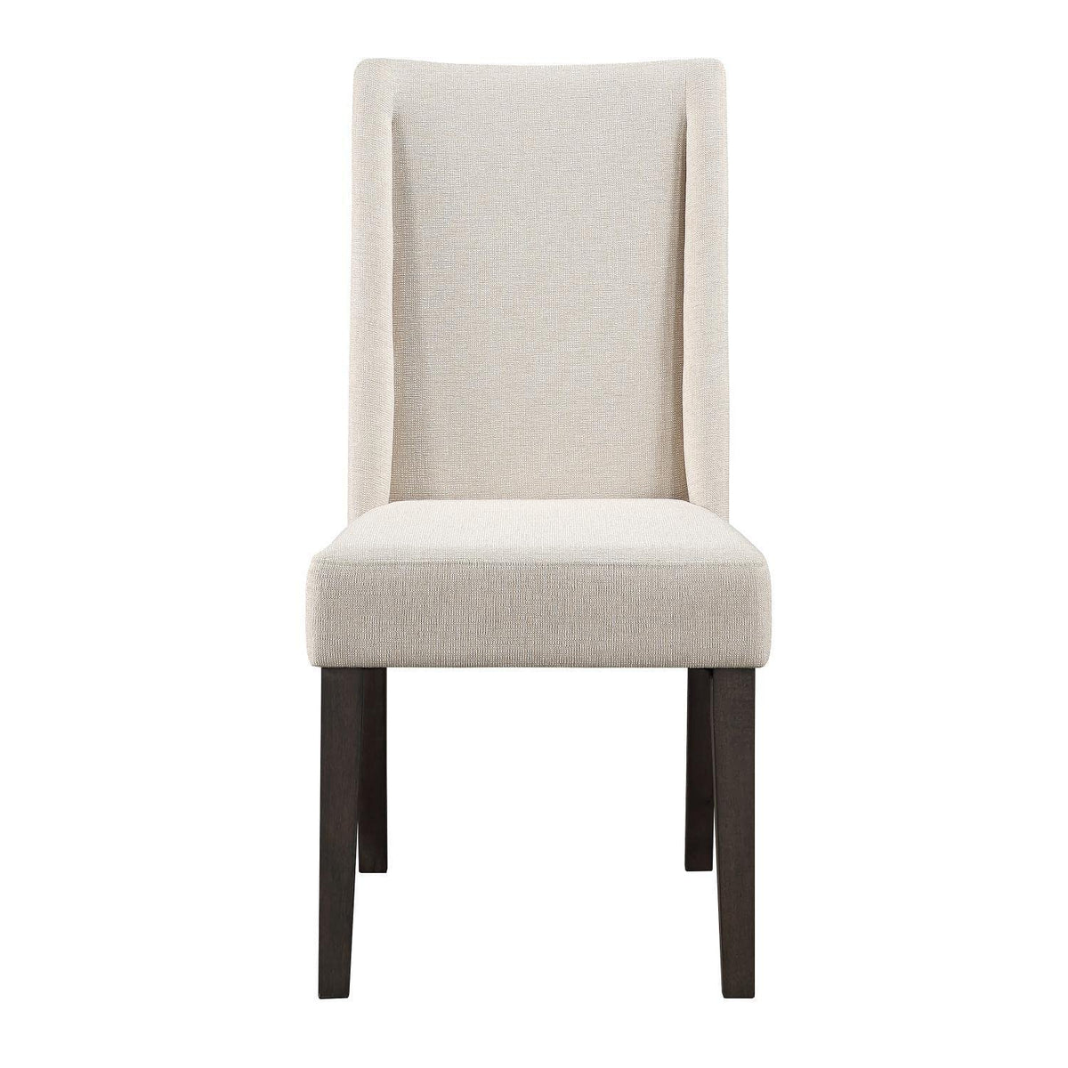 Steve Silver Co Napa Upholstered Armless Side Chair, Beige Polyester, Modern Wingback Design, Dusky Cedar Finish, Modern Design, Dining Room, Kitchen, 24&quot; D X 20&quot; W X 40&quot; H, Beige