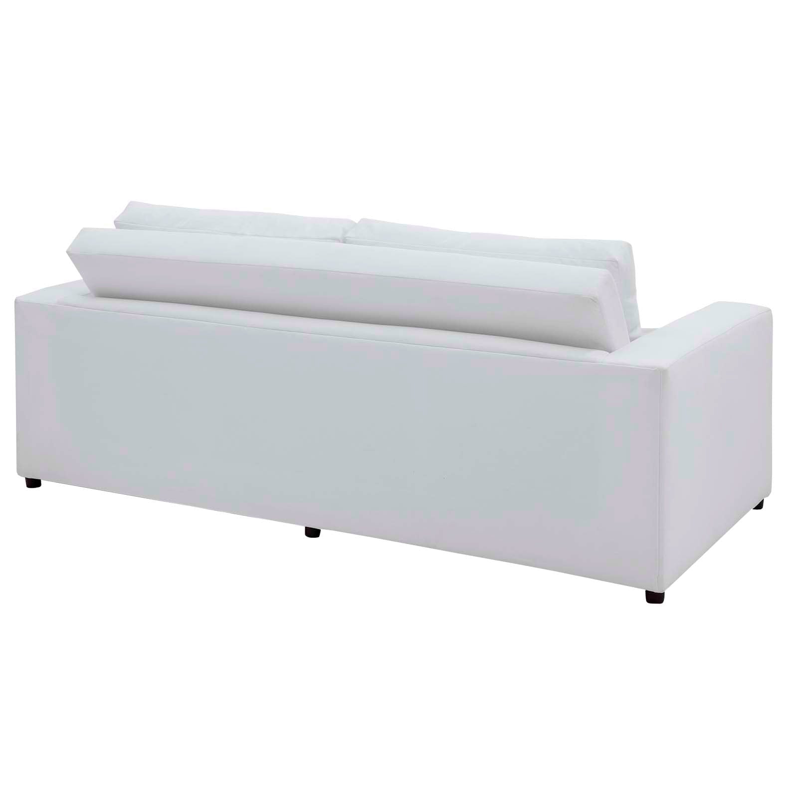 Modway Avendale Velvet – Made In The Usa With Bench Seat Cushion, Sofa, Dove White