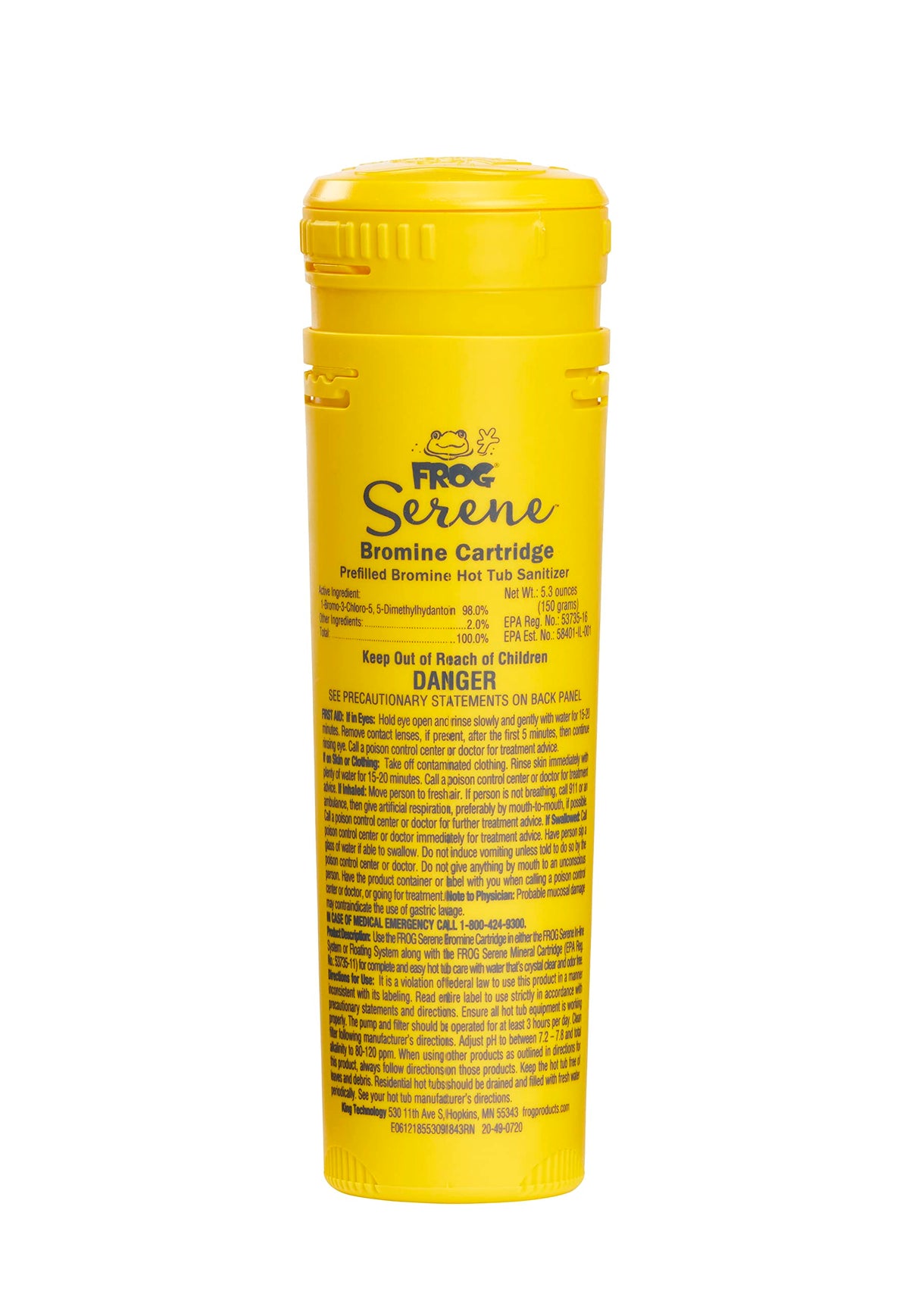 Frog Serene Bromine Replacement Cartridge For Hot Tubs For Use Only With Frog Serene In-Line And Floating Sanitizing Systems For