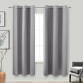 72 Inch Length Grey Curtains for Room,2 Panels Set 6FT 6 FT Grommet Double Sided Blocking Thermal Insulated Blackout Room Darken