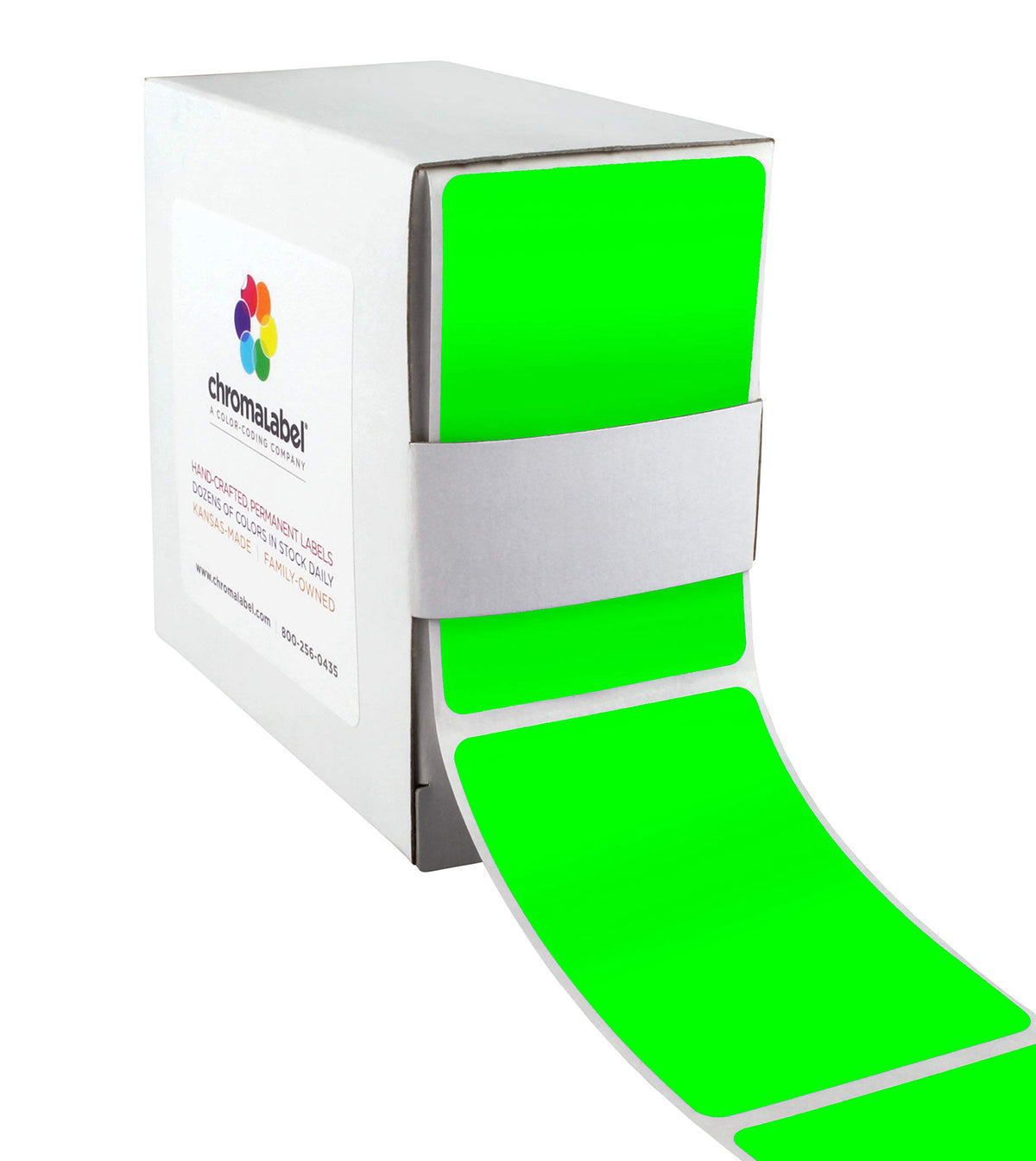 Chromalabel 2 X 3 Inch Rectangle Labels, High Visibility Color Coded Labels, Rectangular Sticker Labels - 250 Adhesive Labels Pe