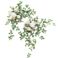 Ling's Moment 2PCS Artificial Floral Swags Arch Flowers Wedding Centerpieces Flower Rose Garland Greenery Arrangements for Sweet