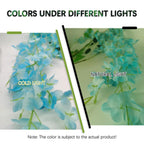 24 Pack Lake Blue Wisteria Hanging Flowers Garland, 3.77 Feet Lake Blue Artificial Wisteria Flower Vines, Fake Lake Blue Wisteri
