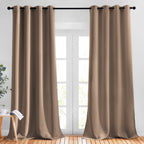 Nicetown Bedroom Blackout Curtains And Drapes - Window Treatment Thermal Insulated Solid Grommet Blackout Draperies For Living R