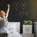 4 Pieces Metal Heart Wall Art Decor Heart Wall Decor Love Heart Wall Decoration Metal Heart Wall Sign Metal Wall Ornaments For B