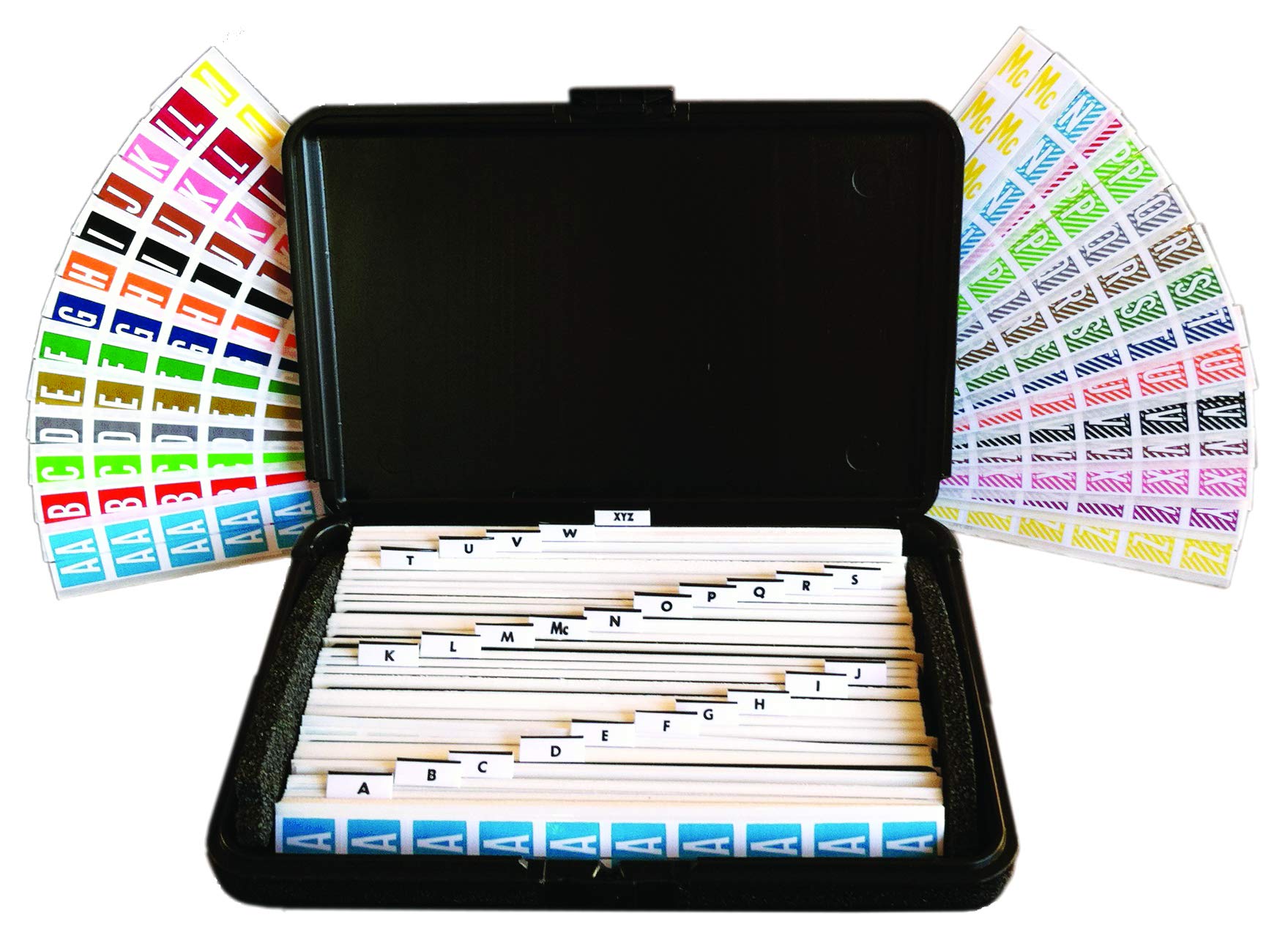 Tabbies Original Col'R'Tab 82000 Alpha Label Kit, 30 - A-Z Stips, Made In The Usa, Heavy Duty, 1/2'H X 1-1/2'W, 3200 Labels/Ki