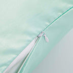 Ntbay Zippered Satin Pillow Cases For Hair And Skin, Luxury King Hidden Zipper Pillowcases Set Of 2, 20X36 Inches, Cyan